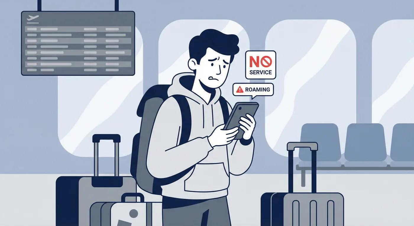 Traveler without eSIM – roaming bills, airport SIM hunt, staying offline